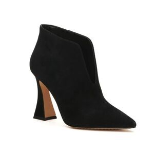 Vince Camuto Avelind Black Suede Dress Bootie Heeled Ankle Boot Size 8